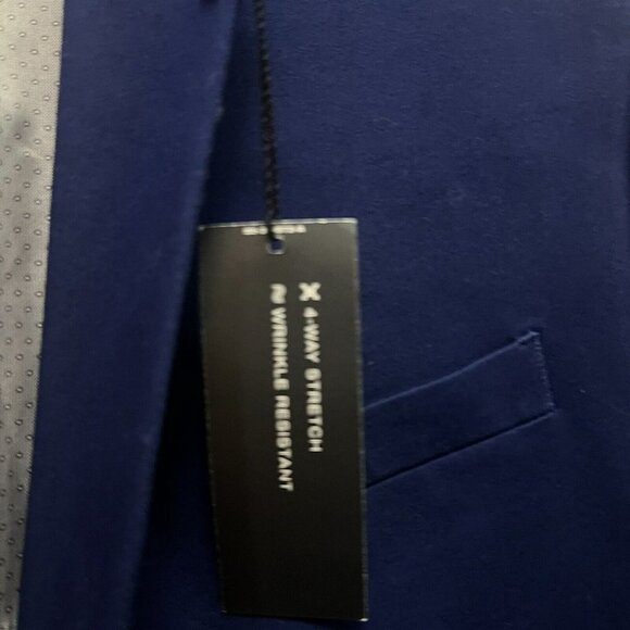 JF  Ferrar Men Suit Slim Navy Blue 360 4-Way  Stretch Winkle Resistan L 42/44 - Picture 7 of 9